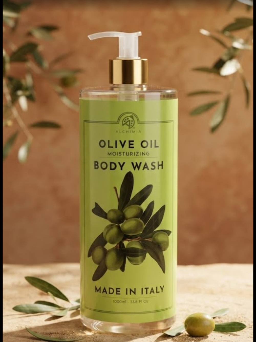 NWT Made in Italy Alchimia Olive Oil Moisturizing Body Wash - 1000ml